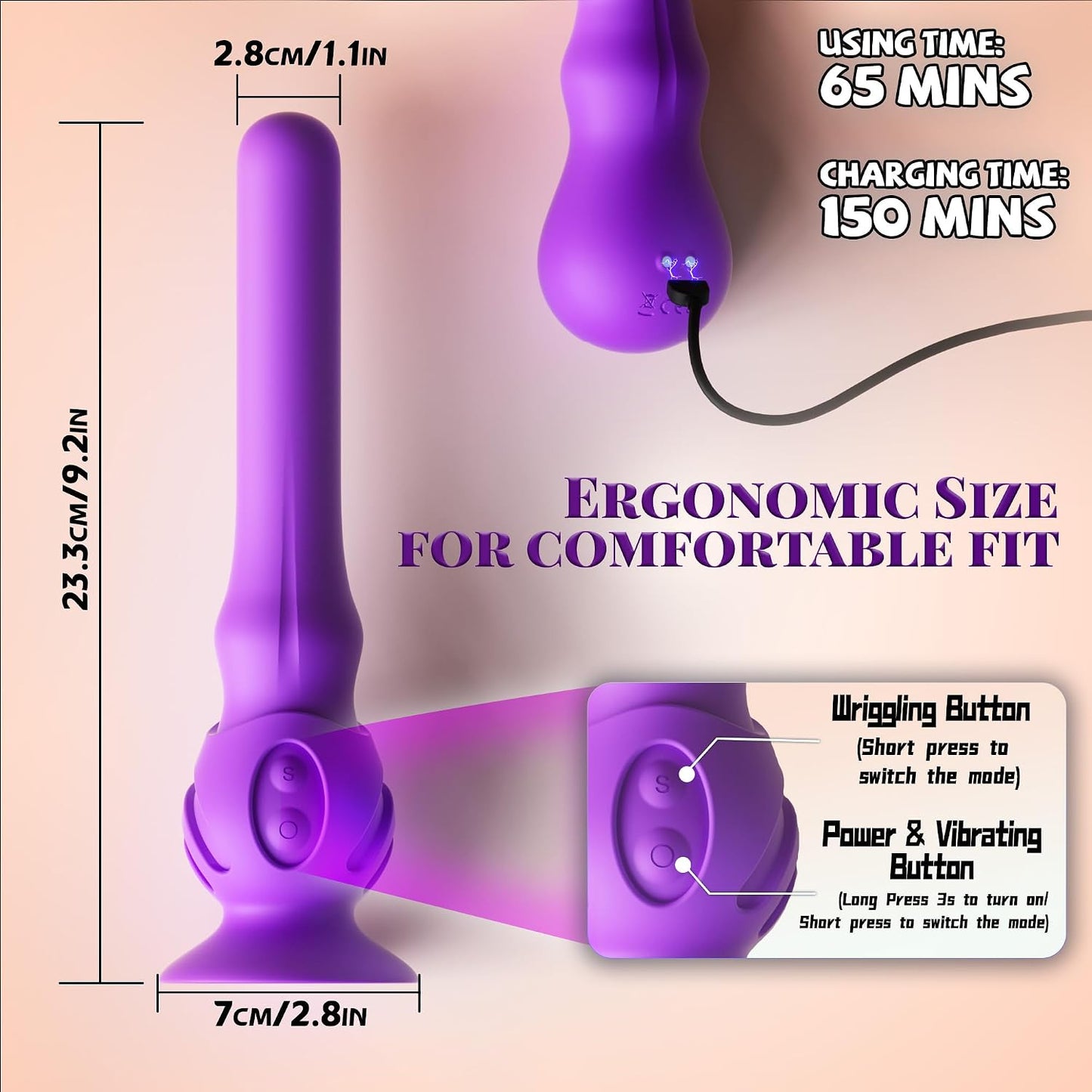 RippleWave 5-in-1 Thrusting G-Spot Vibrator – 7 Modes, Detachable