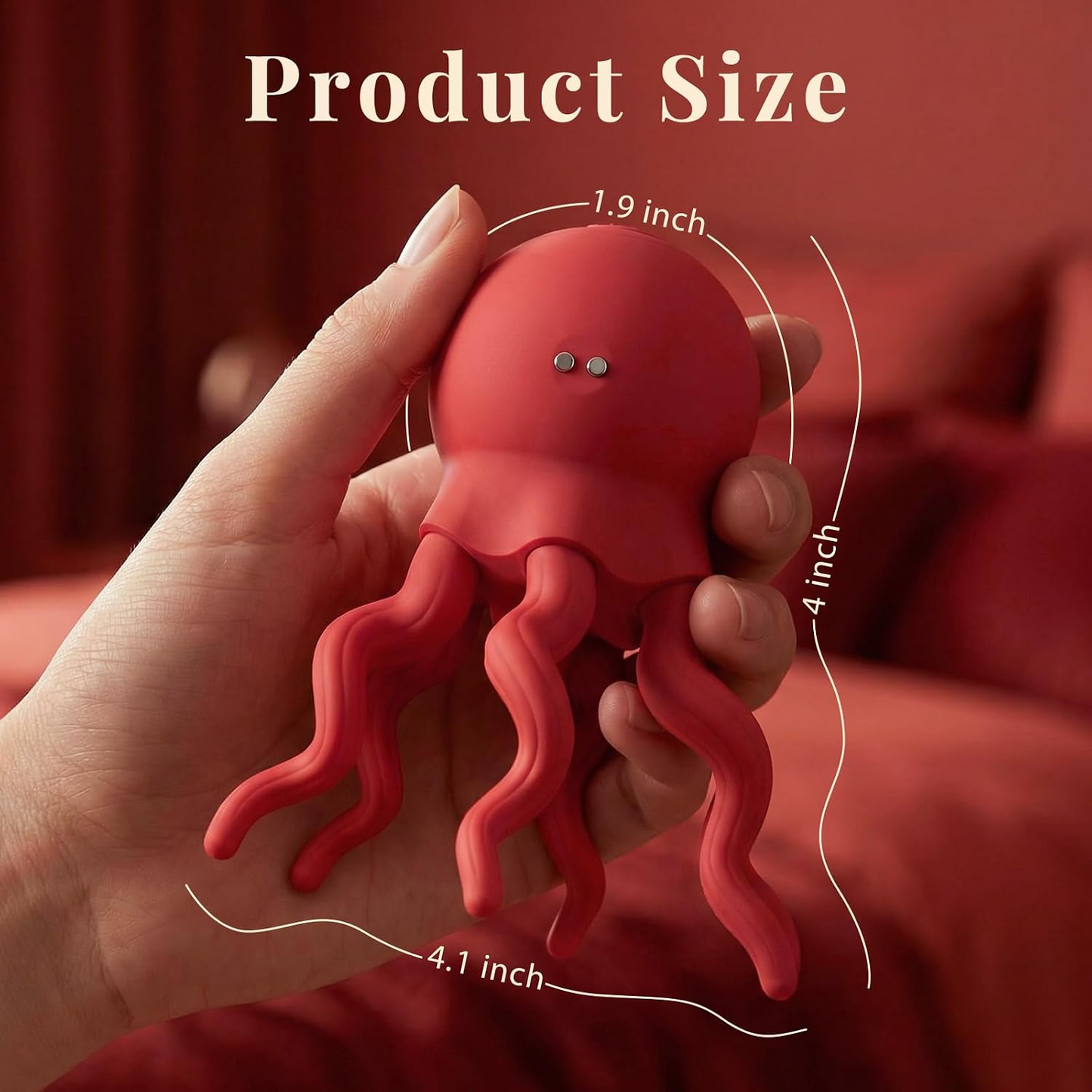 VelvetCoil Octopus Wearable Nipple Vibrators – Remote, 7 Modes