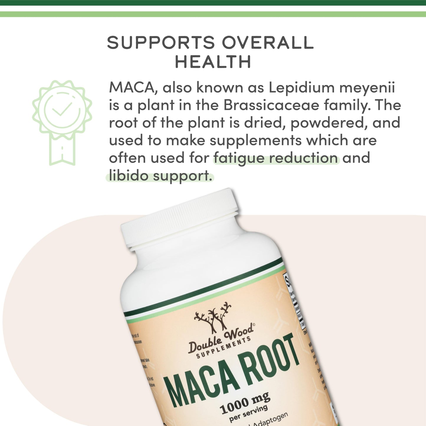 Maca Root 1,000mg — Female Libido Support | Double Wood