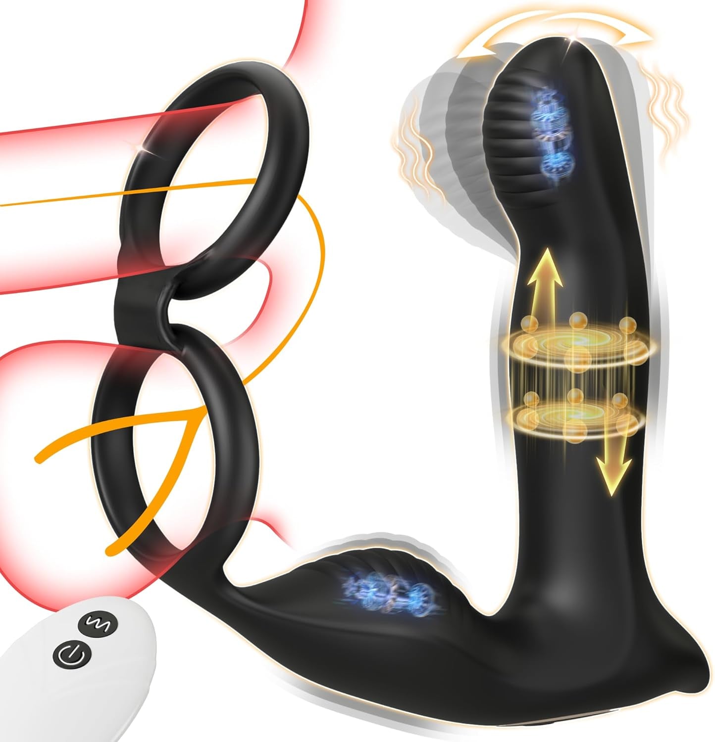 SixthSense Thrusting Prostate Massager Cock Ring 10 Modes