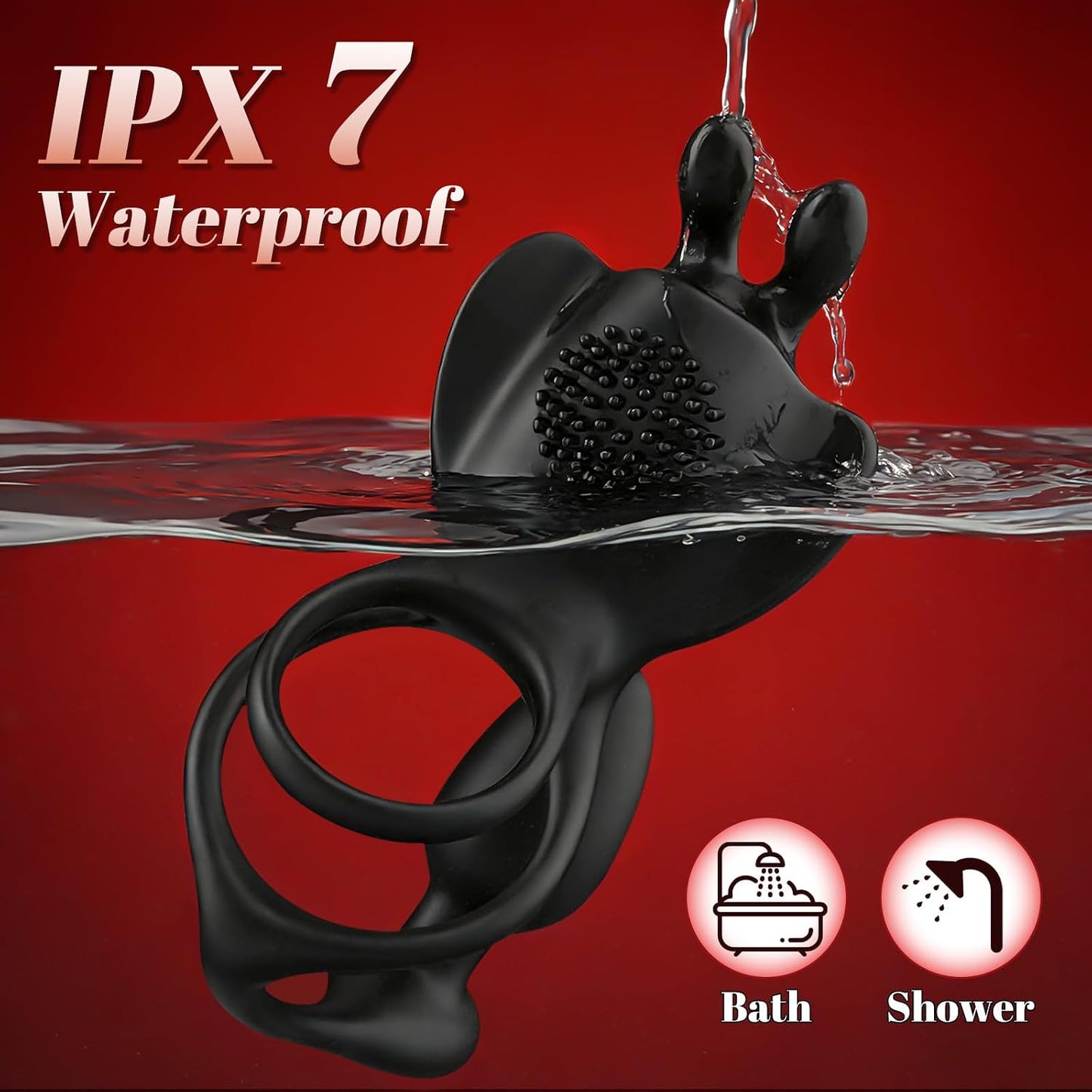 TripleCharge 3-in-1 Vibrating Cock Ring & Anal Plug – Remote, 9 Modes