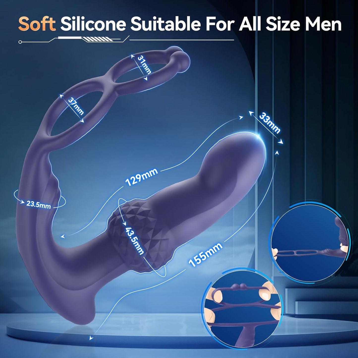 AmethystOrbit Thrusting Prostate Massager Cock Ring 7 Modes - Vixen | Nova Network