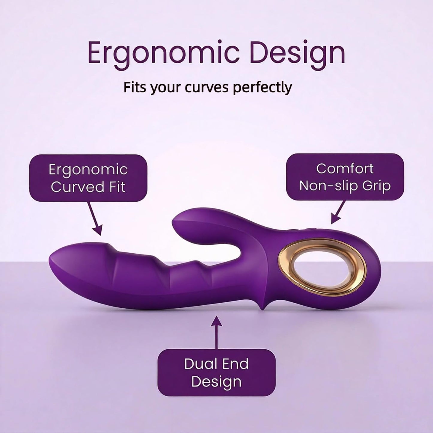 AmethystRush 2-in-1 G-Spot Rabbit Vibrator – 12 Modes - Vixen Adult Playroom