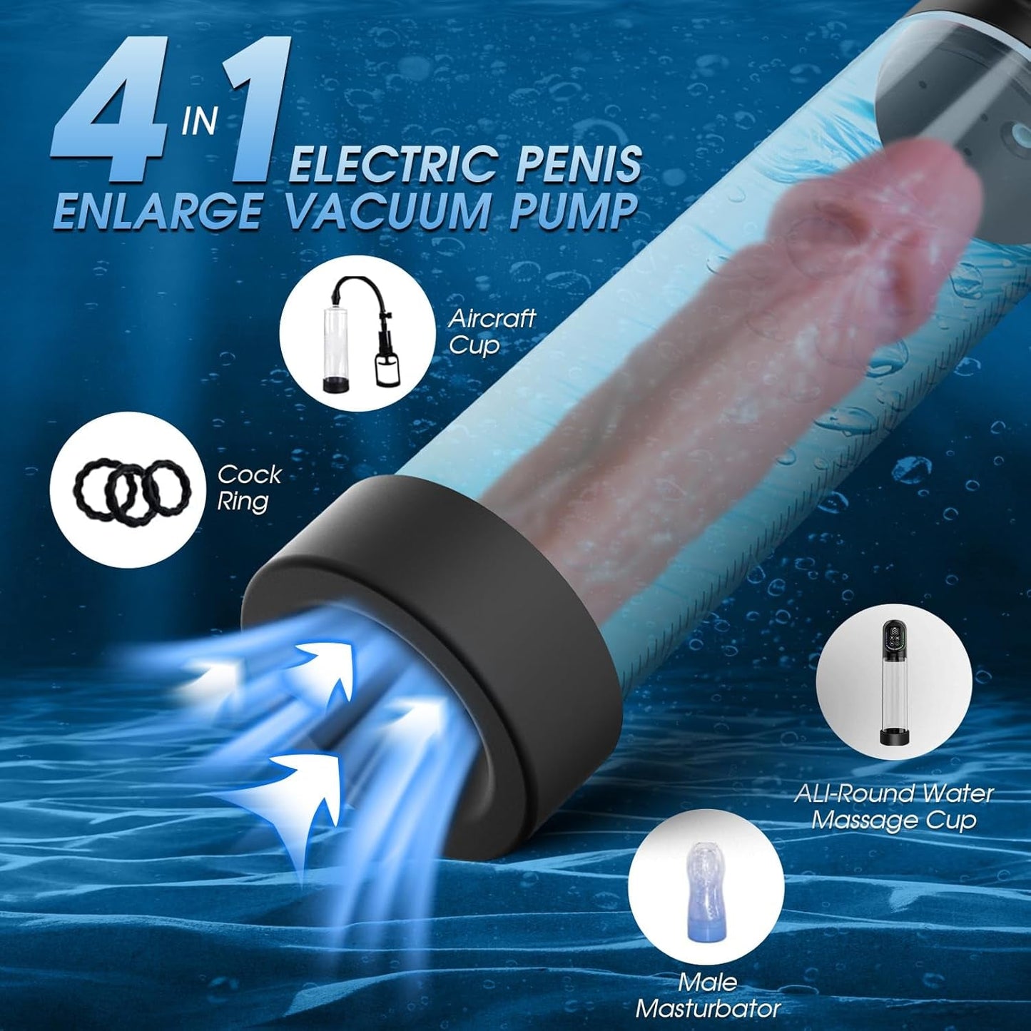 AquaVibe 4 - in - 1 Penis Pump Trainer Kit - Vixen | Nova Network