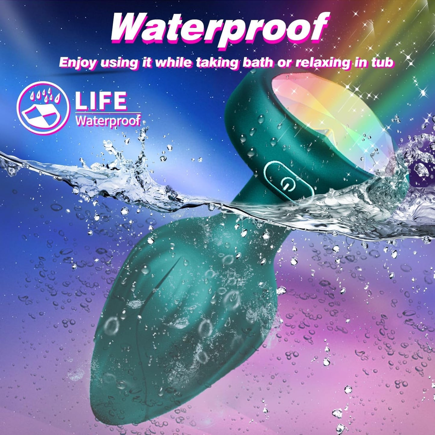 AuroraPlug LED Light-Up Vibrating Butt Plug 10 Modes - Vixen | Nova Network