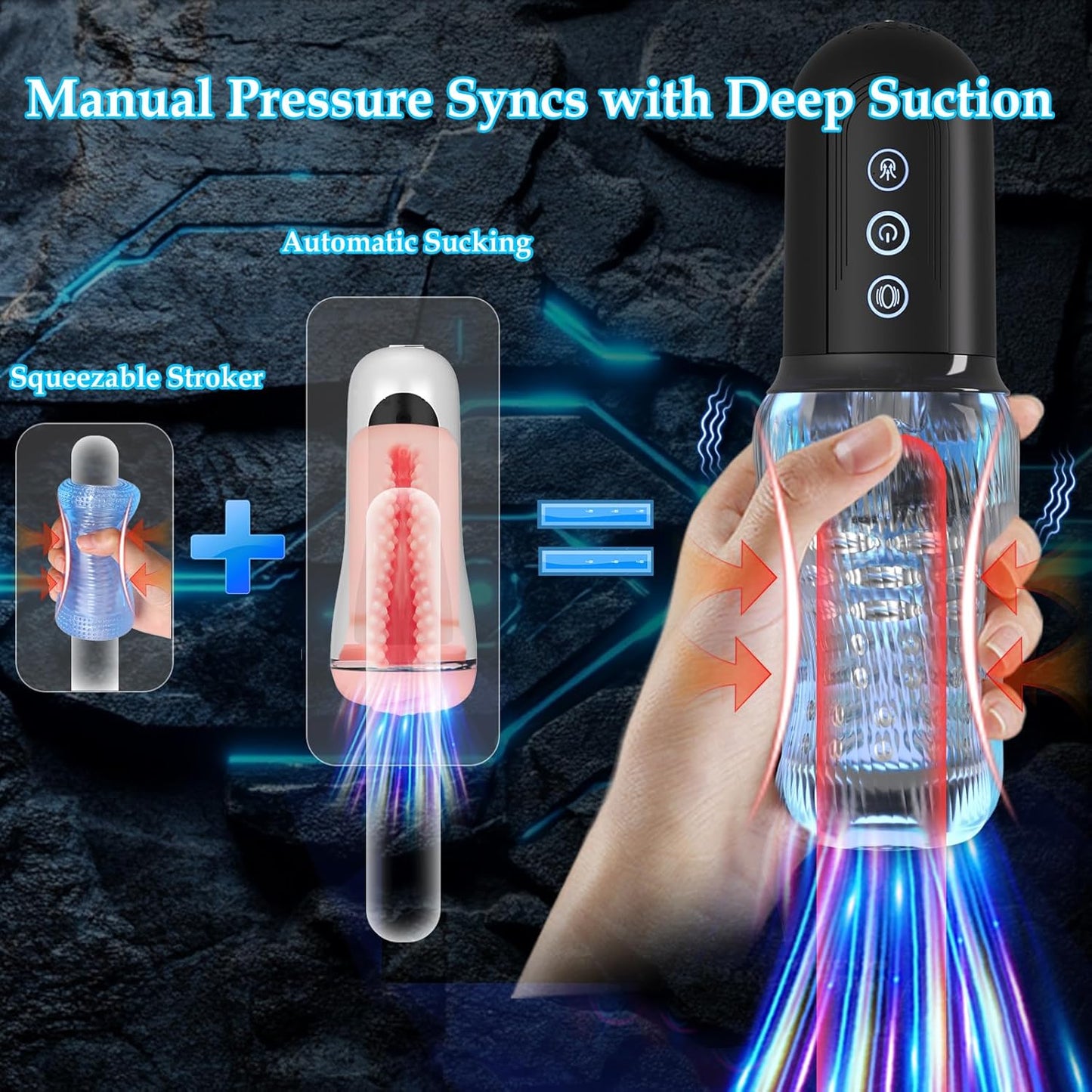 AutoGrip Vacuum Suction Stroker with Vibration - Vixen | Nova Network