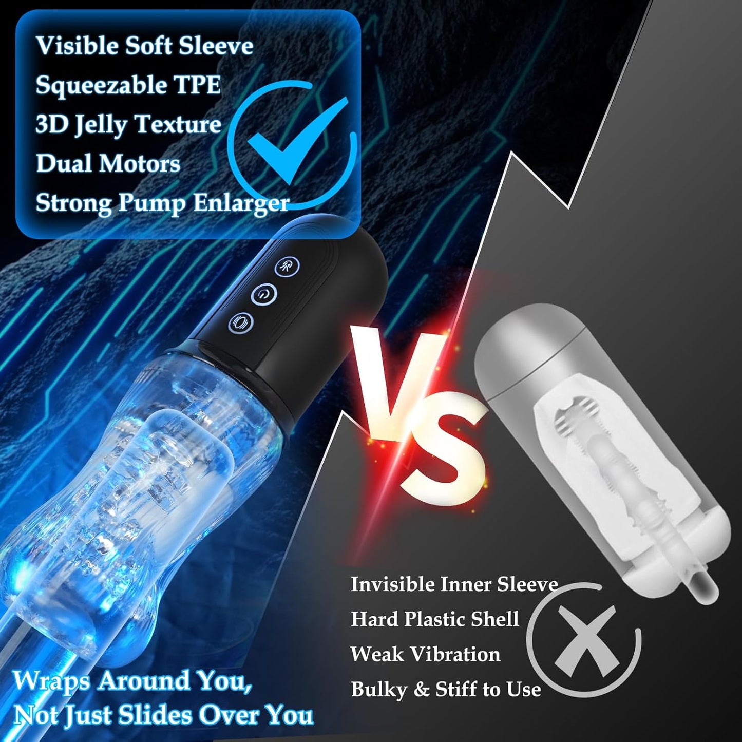 AutoGrip Vacuum Suction Stroker with Vibration - Vixen | Nova Network