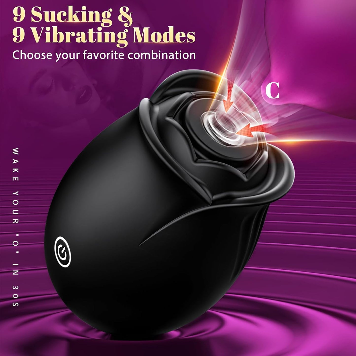 BloomPulse App - Controlled Rose Dual Suction Vibrator - Vixen | Nova Network