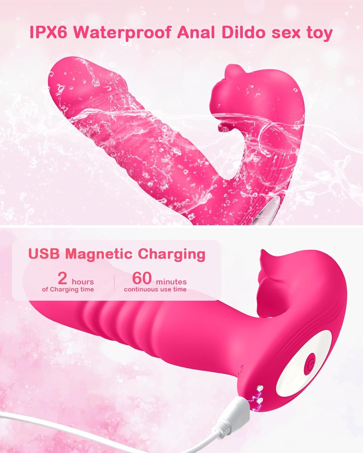 BloomRush Wearable Rose Thrusting Clit Sucker - Vixen | Nova Network