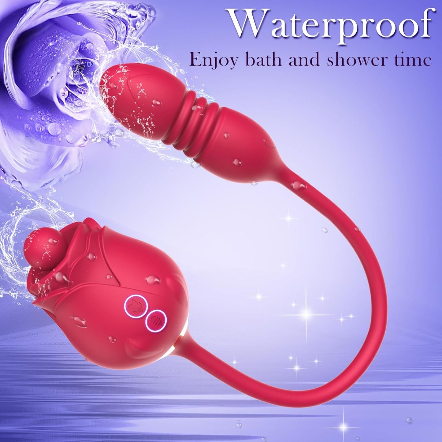 BloomThrust 3 - in - 1 Rose Clit & G - Spot Vibrator - Vixen | Nova Network