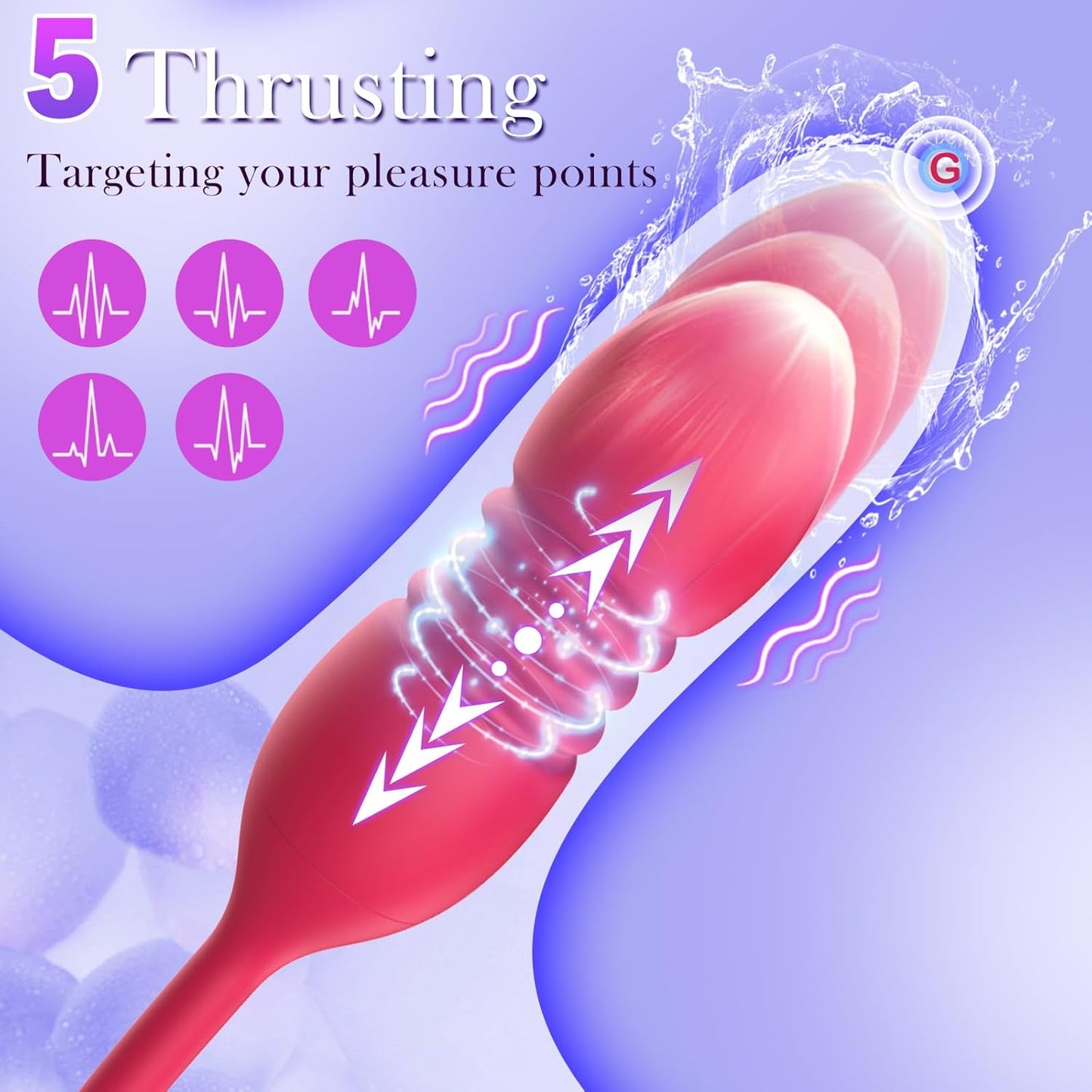 BloomThrust 3 - in - 1 Rose Clit & G - Spot Vibrator - Vixen | Nova Network