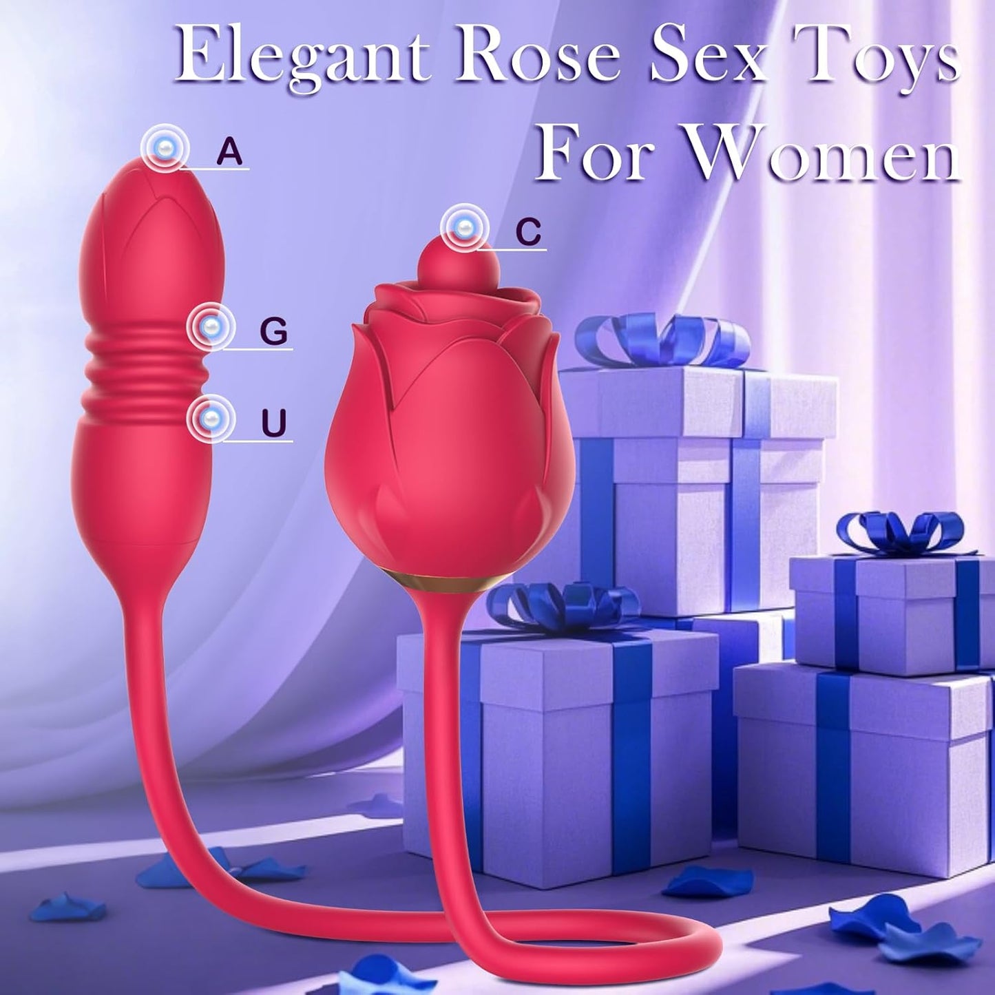 BloomThrust 3 - in - 1 Rose Clit & G - Spot Vibrator - Vixen | Nova Network