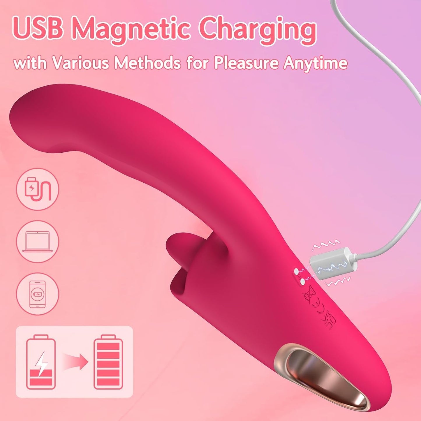 BloomTrio 3-in-1 Rose Vibrator – Licking, Flapping & G-Spot - Vixen Adult Playroom