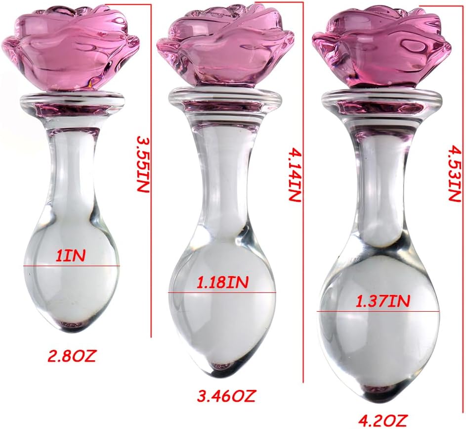 BlushBloom Rose Glass Anal Plug Set - Vixen | Nova Network