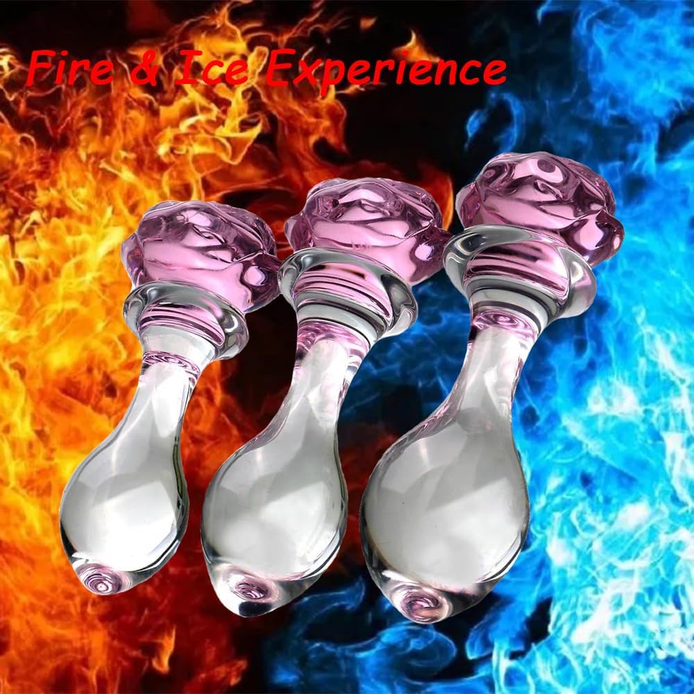 BlushBloom Rose Glass Anal Plug Set - Vixen | Nova Network