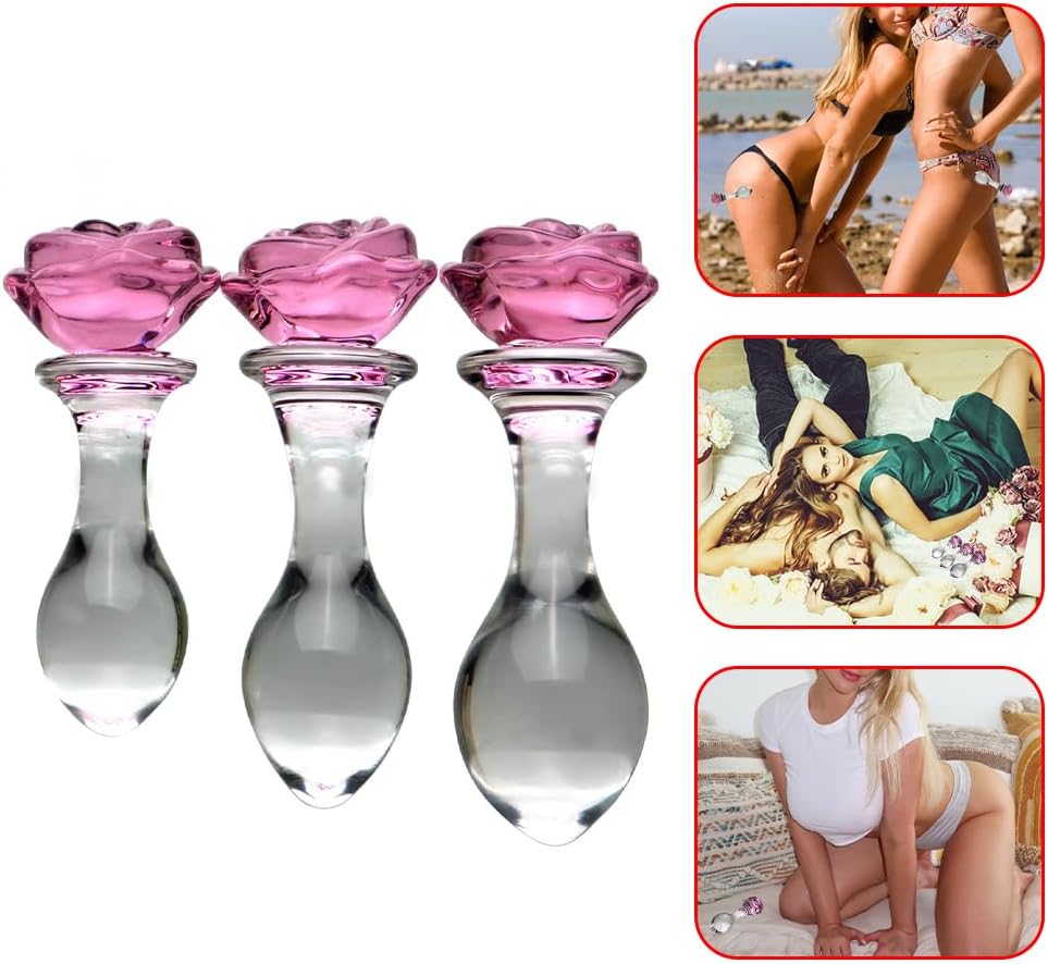 BlushBloom Rose Glass Anal Plug Set - Vixen | Nova Network