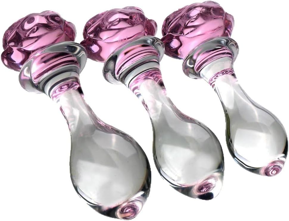 BlushBloom Rose Glass Anal Plug Set - Vixen | Nova Network