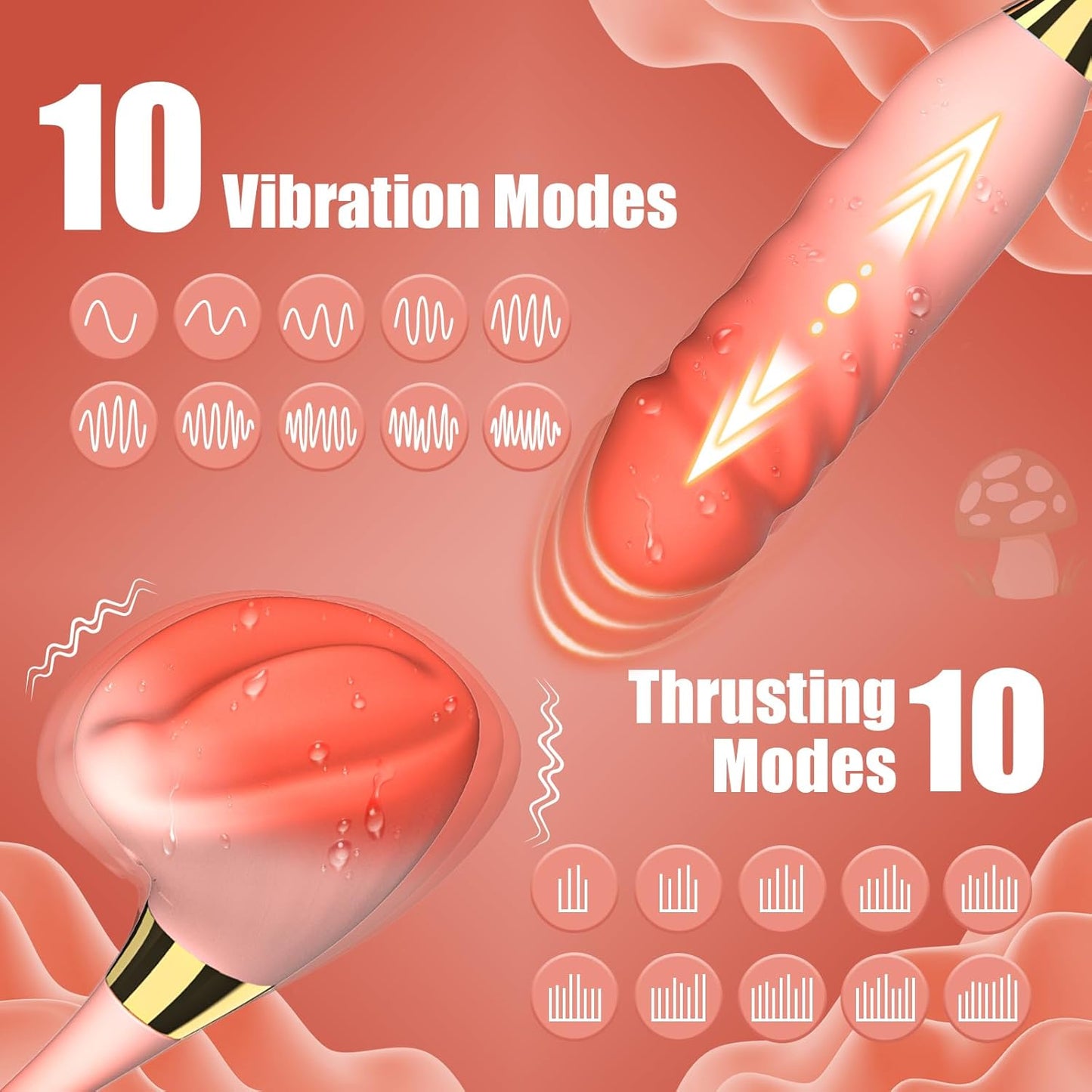 BlushThrust 3 - in - 1 Thrusting Vibrator - Vixen | Nova Network