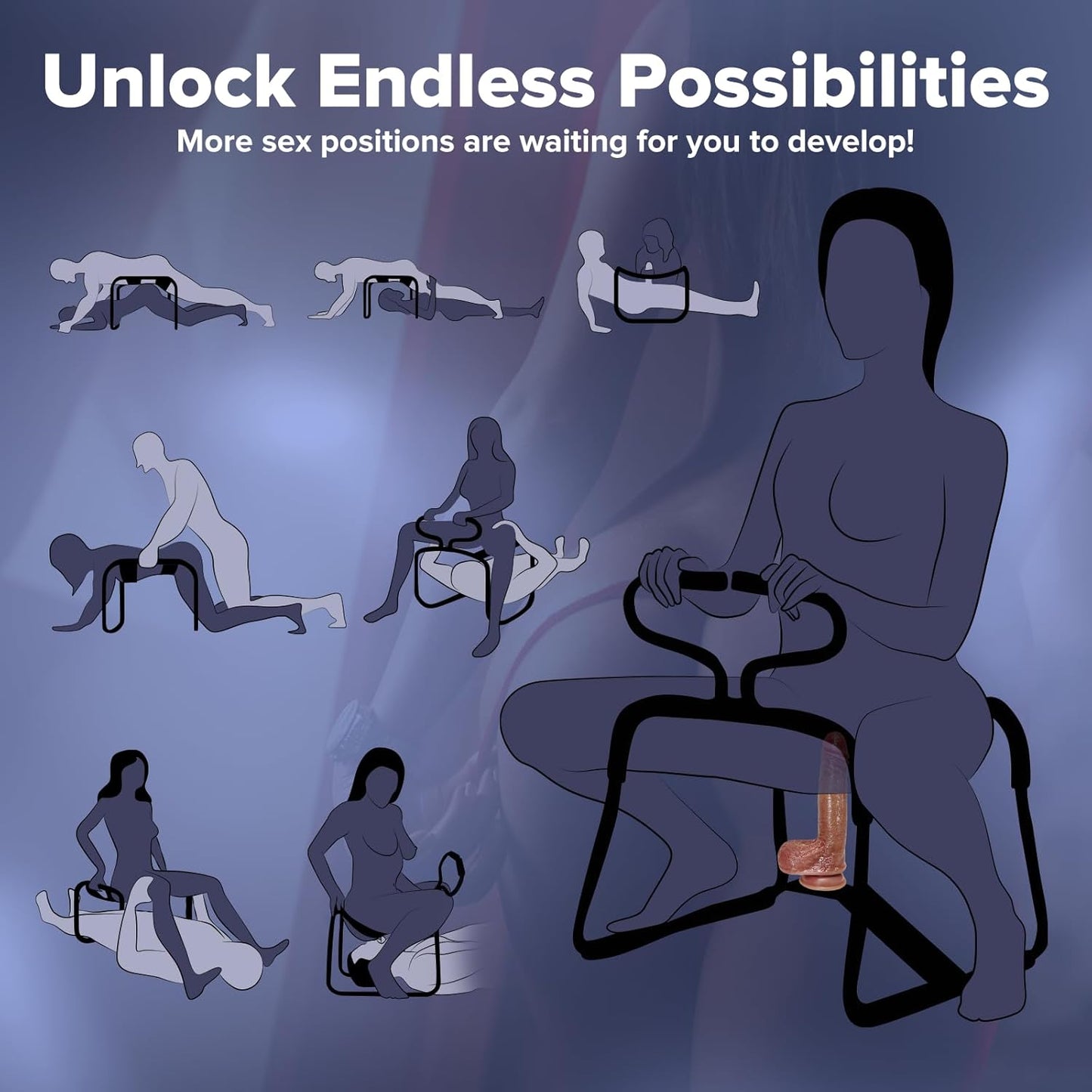 BounceLust Sex Chair with Dildo Mount & Handrails - Vixen | Nova Network