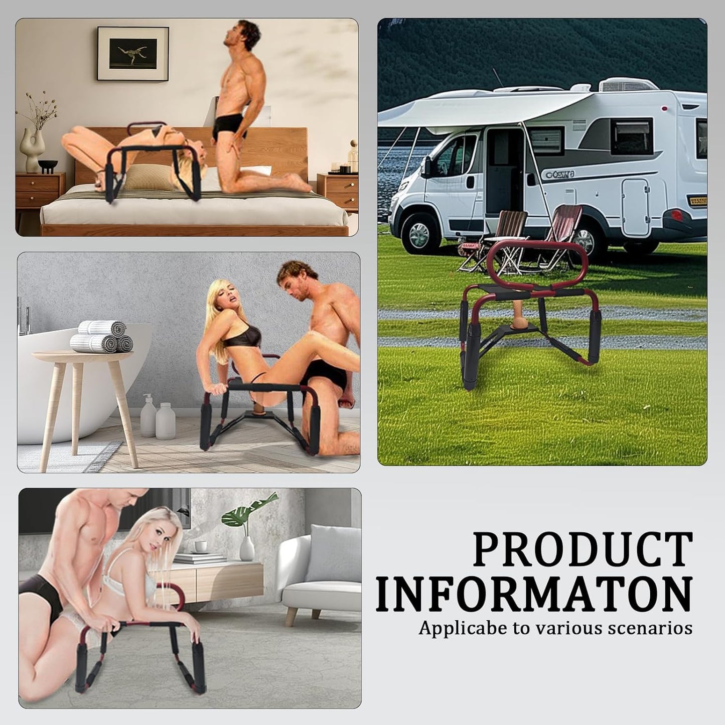 BounceRide Adjustable Sex Chair with Armrest & Dildo Mount - Vixen | Nova Network