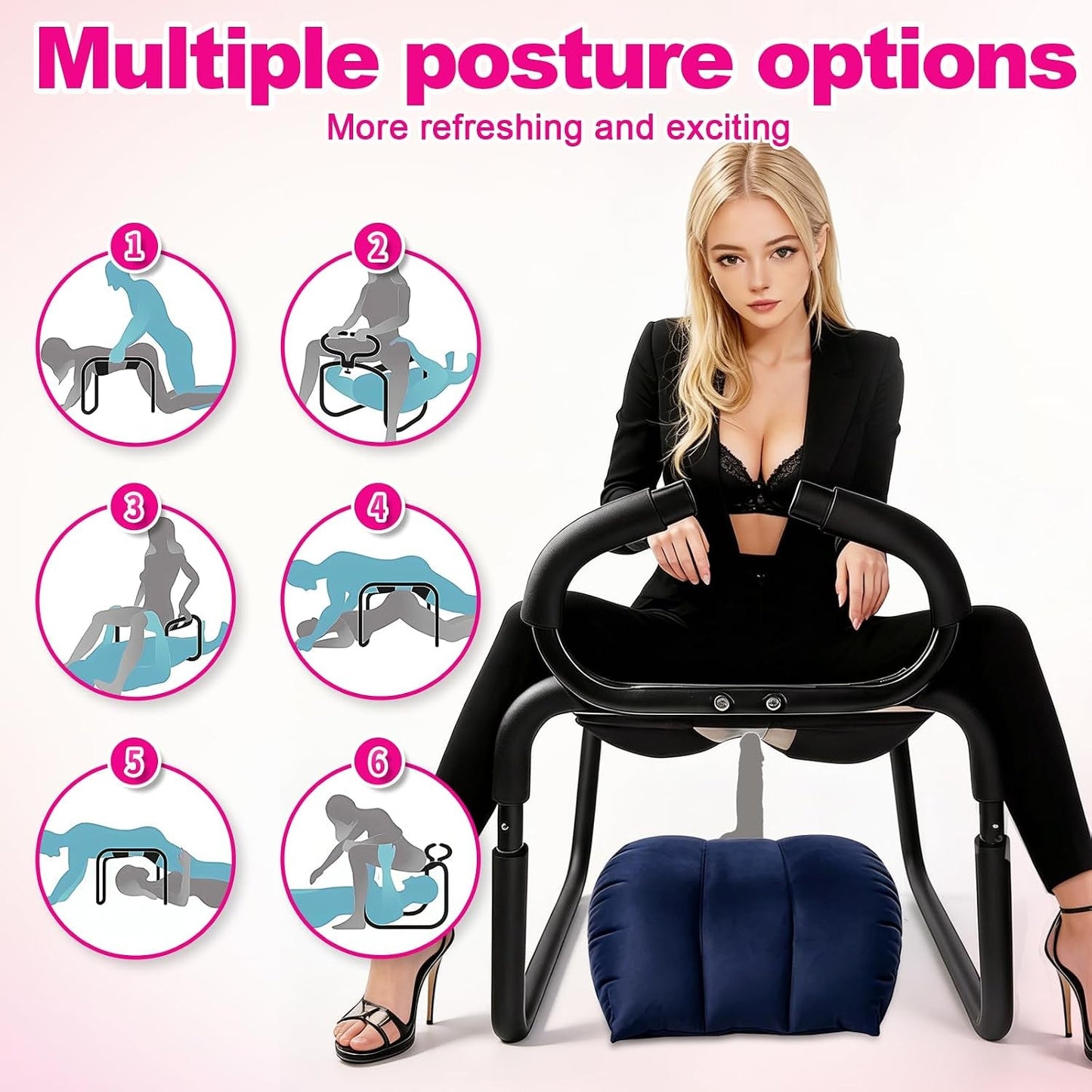 BounceRide Elastic Sex Stool | Bouncing Chair for Couples - Vixen Adult Playroom