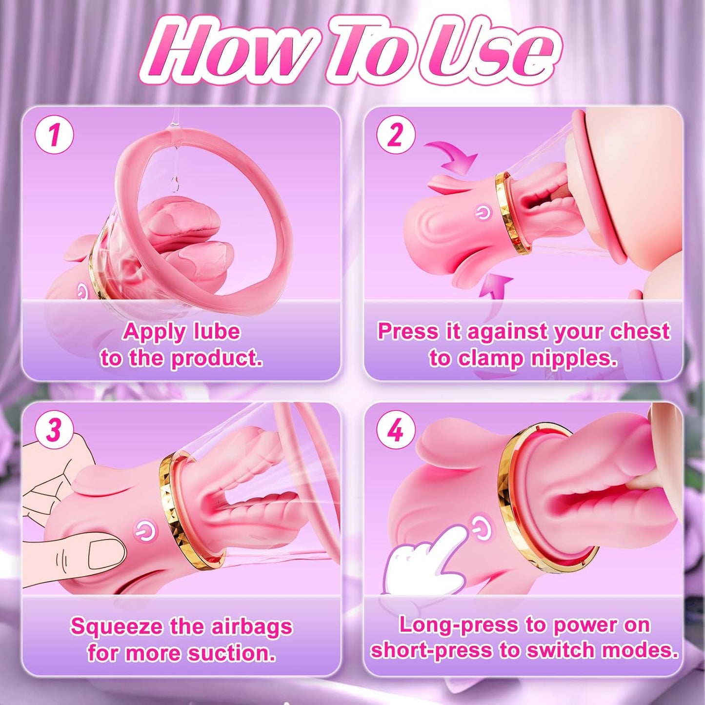 BoundBloom Nipple Suction Clamp Vibrator - Vixen | Nova Network