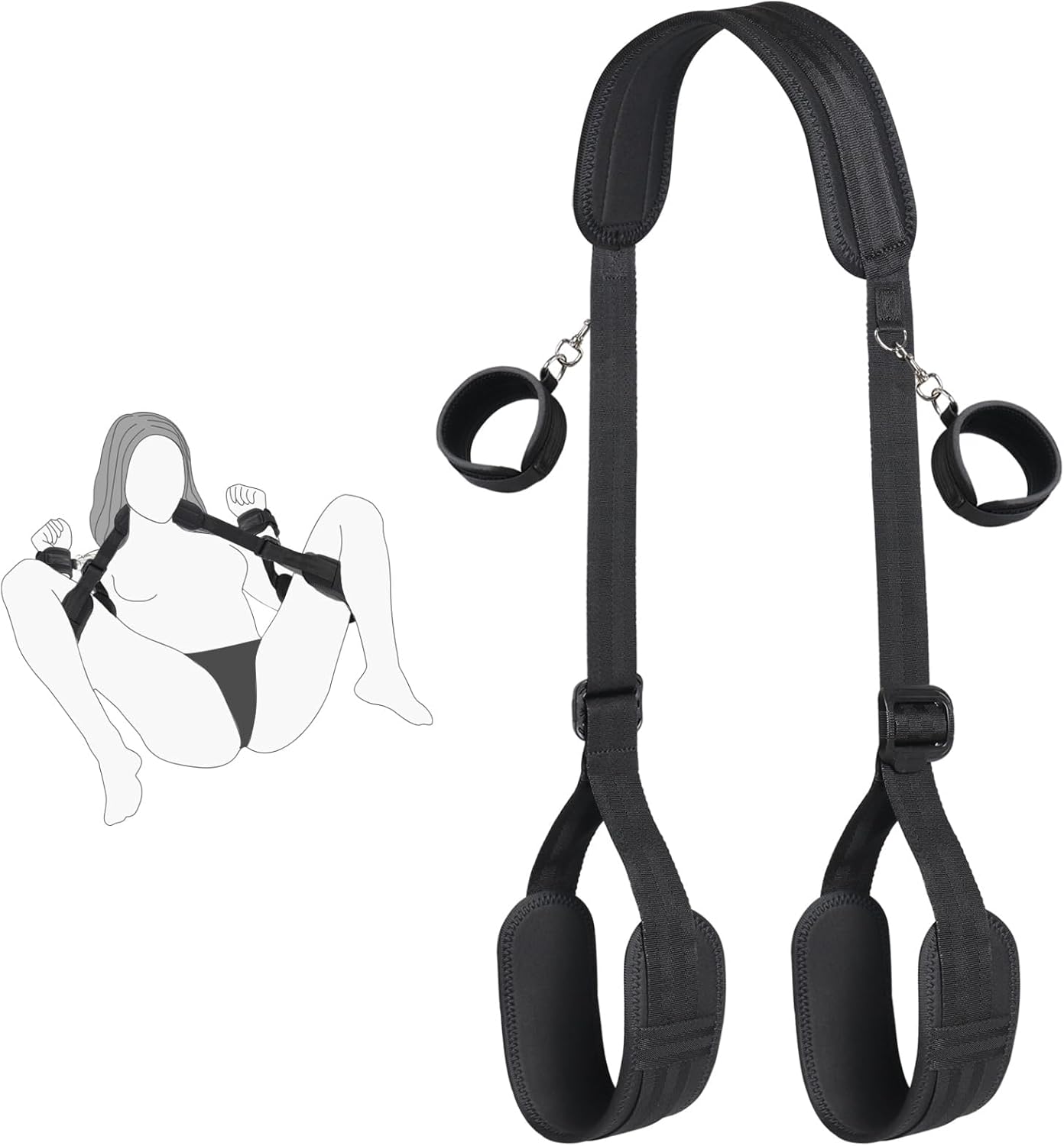 BoundFlex Adjustable Bondage Restraint Straps with Padded Cuffs - Vixen | Nova Network