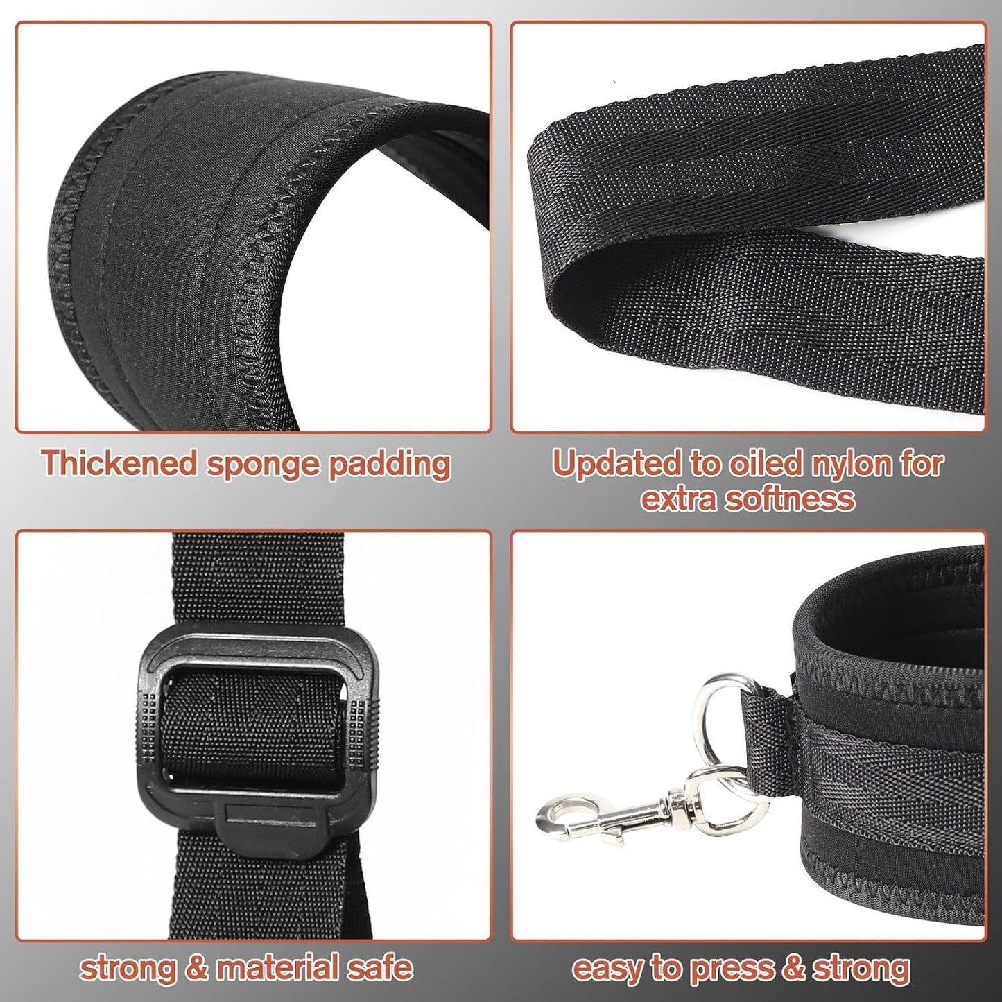 BoundFlex Adjustable Bondage Restraint Straps with Padded Cuffs - Vixen | Nova Network