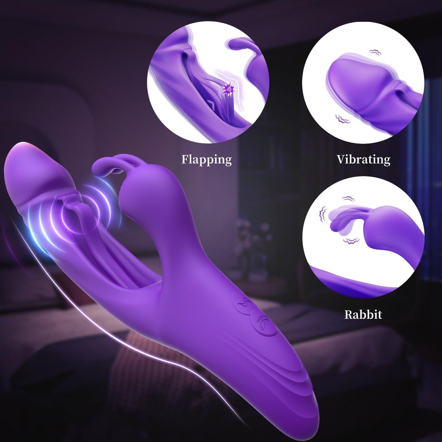 BunnyBliss Flapping Vibrator – 7 Vibration Modes - Vixen | Nova Network
