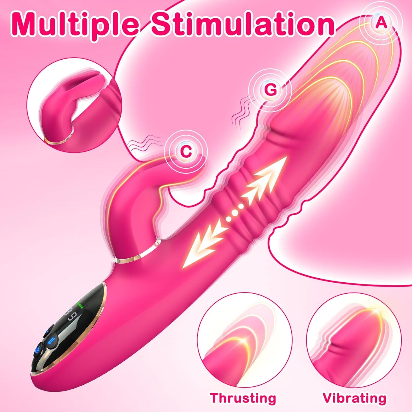 BunnyThrust 3 - in - 1 Thrusting Rabbit Vibrator - Vixen | Nova Network