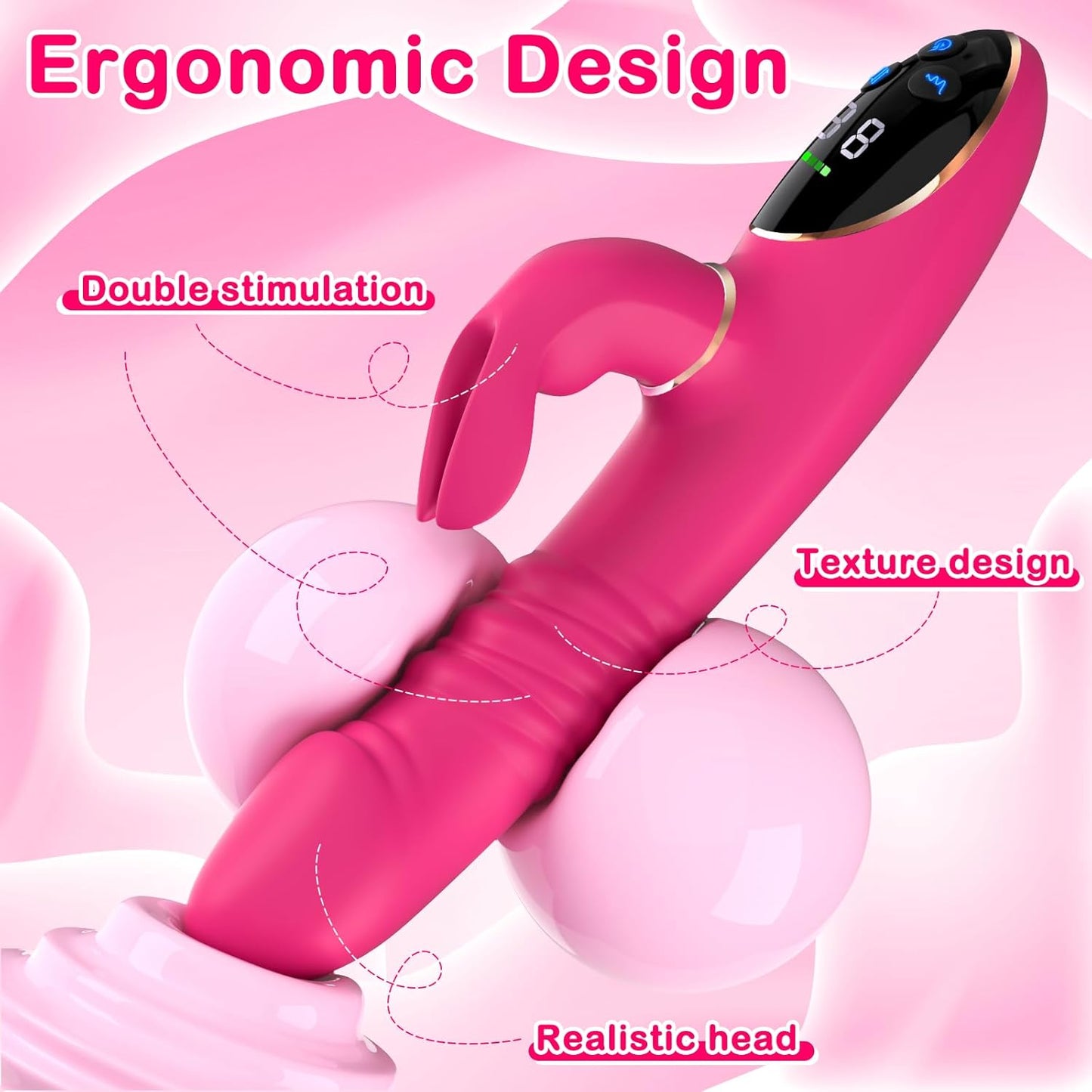 BunnyThrust 3 - in - 1 Thrusting Rabbit Vibrator - Vixen | Nova Network