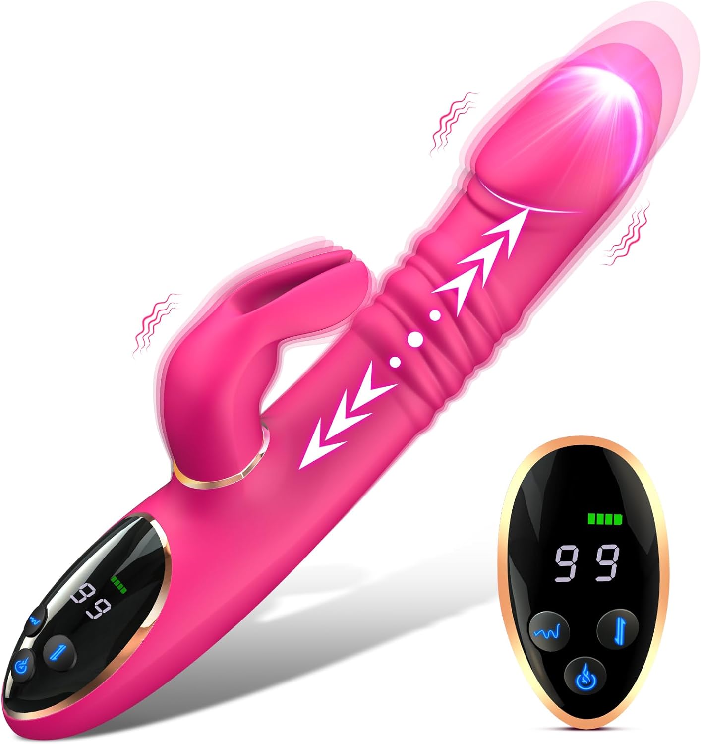 BunnyThrust 3 - in - 1 Thrusting Rabbit Vibrator - Vixen | Nova Network
