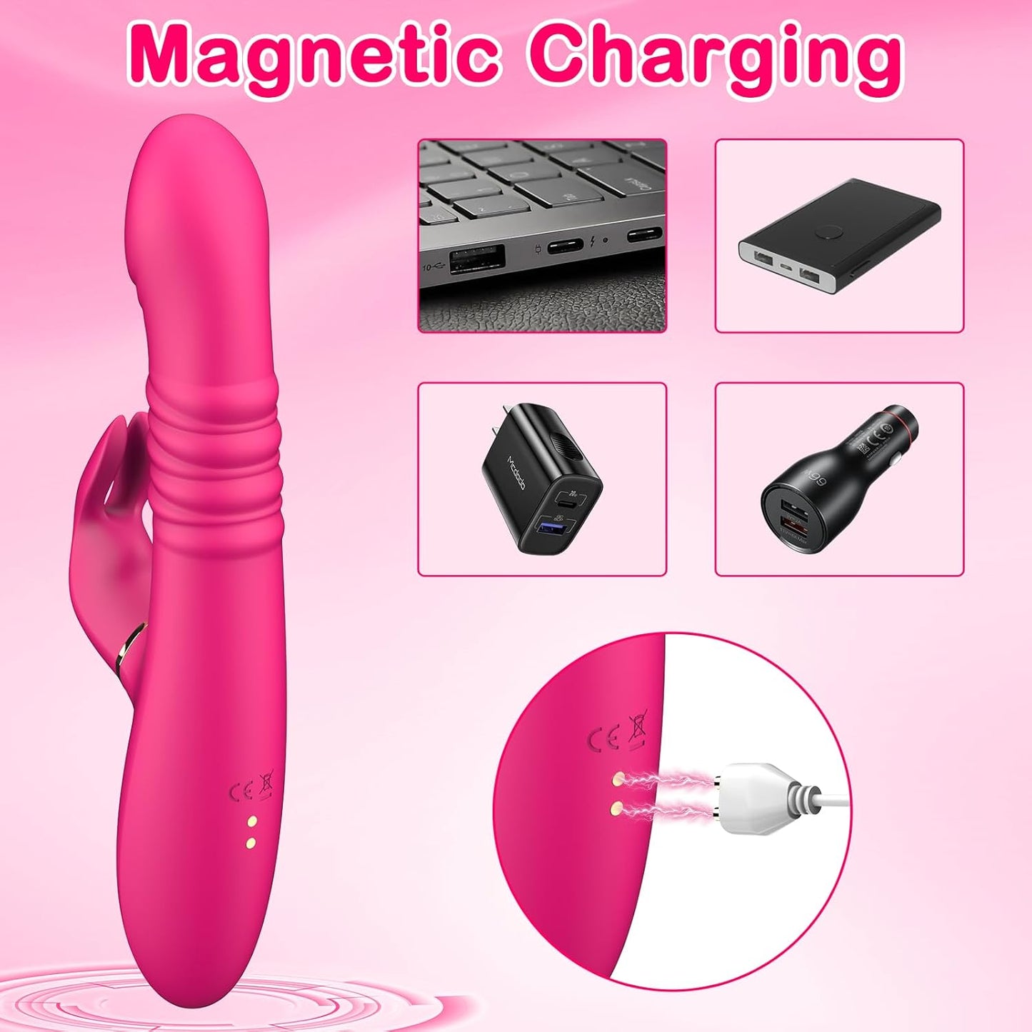 BunnyThrust 3 - in - 1 Thrusting Rabbit Vibrator - Vixen | Nova Network