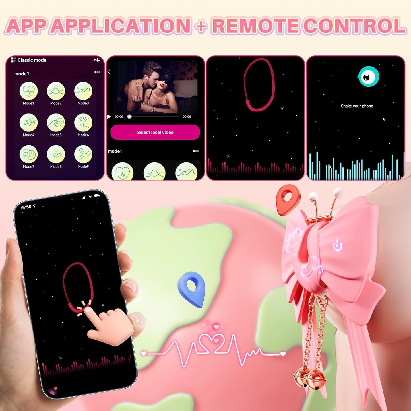 ButterflyPulse BDSM Shock Nipple Clamps - Vixen | Nova Network