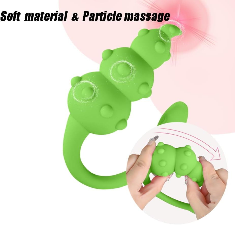 EmeraldPulse Beaded Anal Plug Vibrator