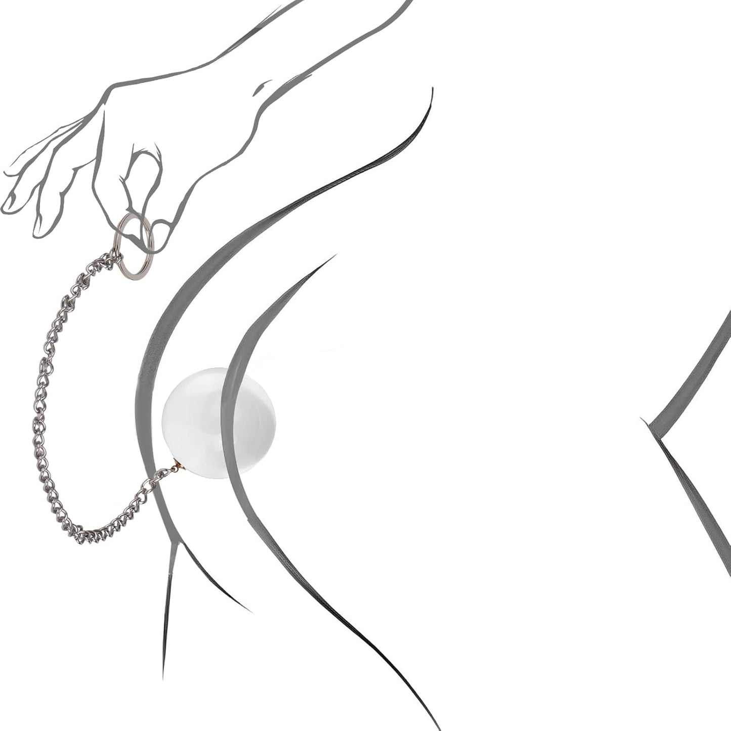 ChainCore Large Glass Anal Plug - Vixen | Nova Network