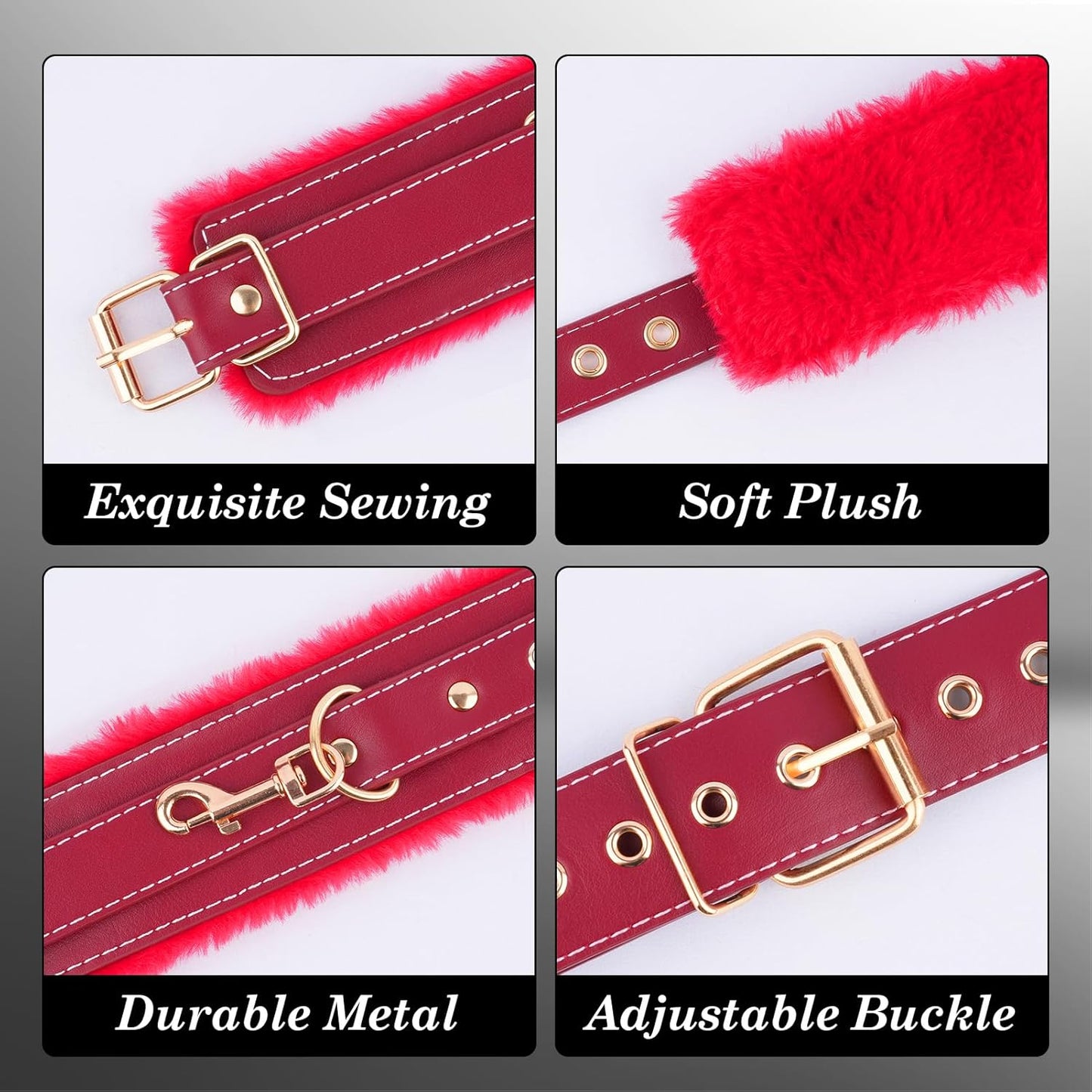 CloudBond Plush Leather BDSM Restraints Set - Vixen | Nova Network