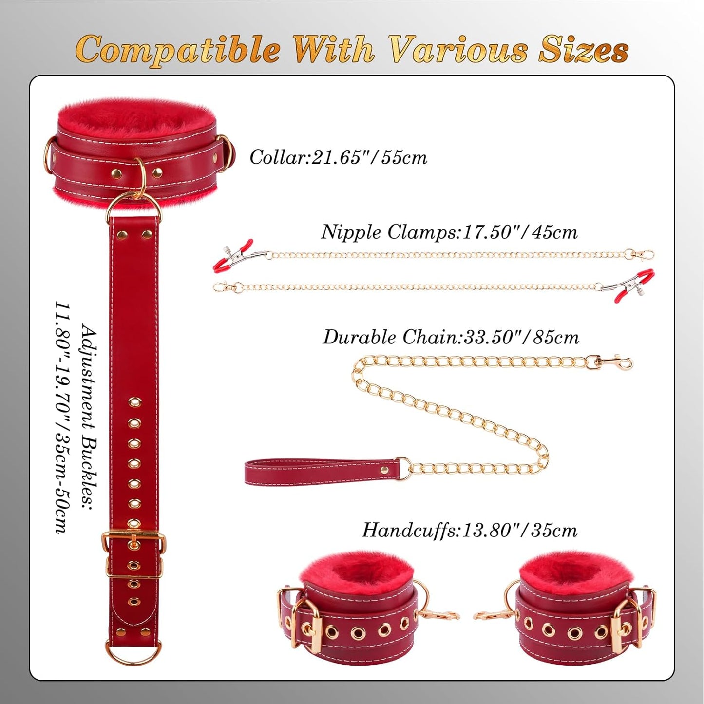 CloudBond Plush Leather BDSM Restraints Set - Vixen | Nova Network