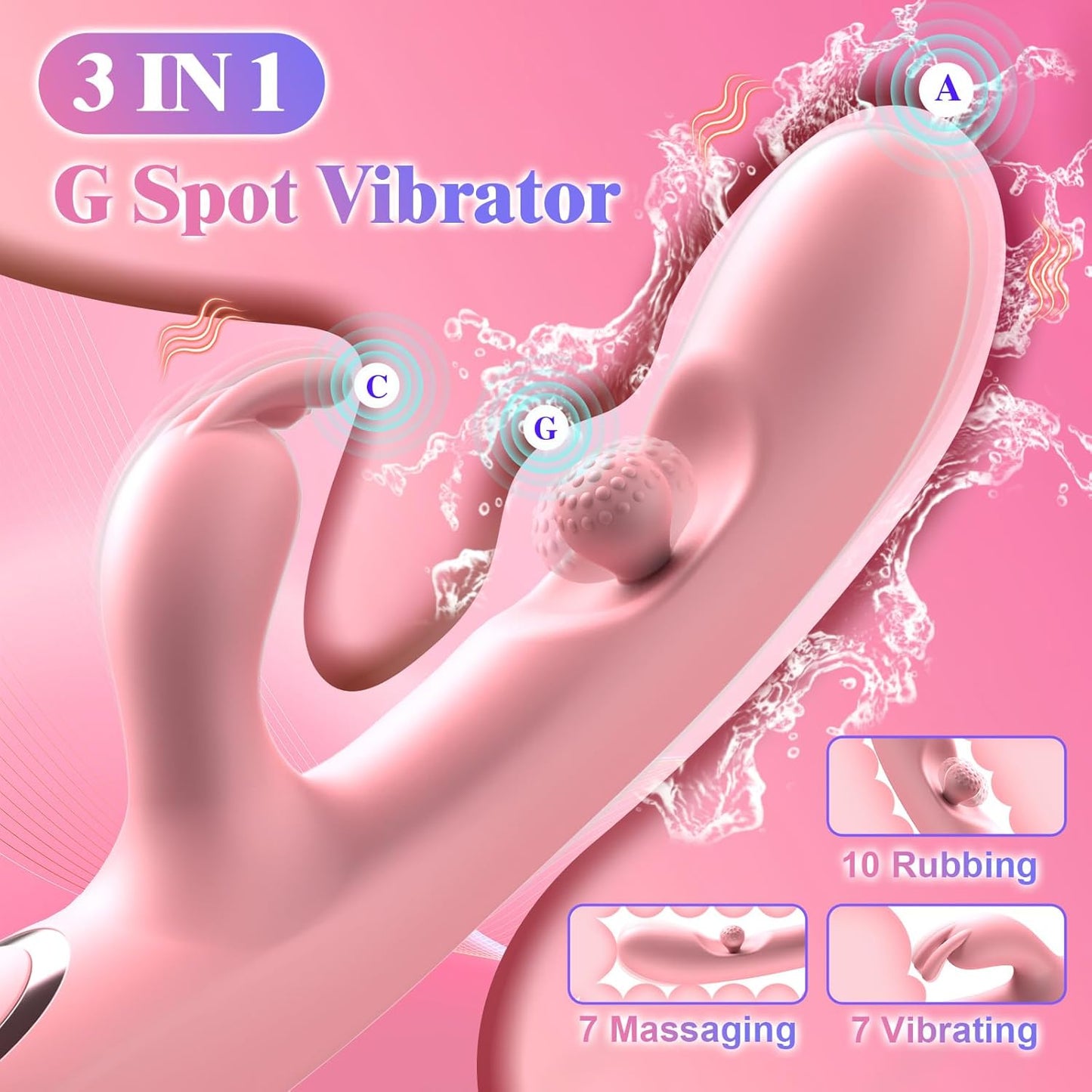 CloudSpiral 3 - in - 1 Rabbit Vibrator - Vixen | Nova Network
