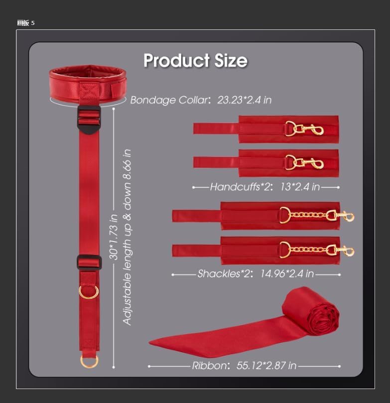 CrimsonBind Collar & Cuff BDSM Kit - Vixen | Nova Network