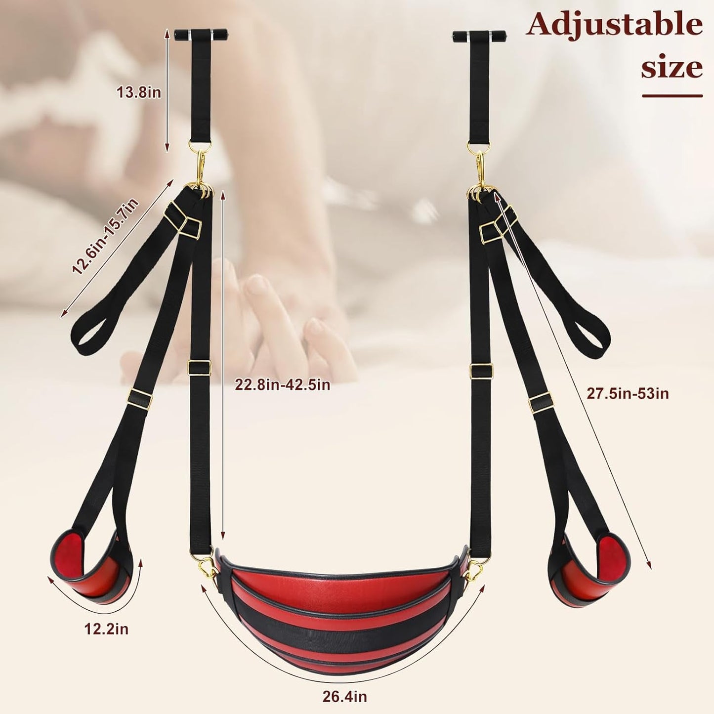 CrimsonLock Door & Thigh Restraints Sex Swing - Vixen | Nova Network