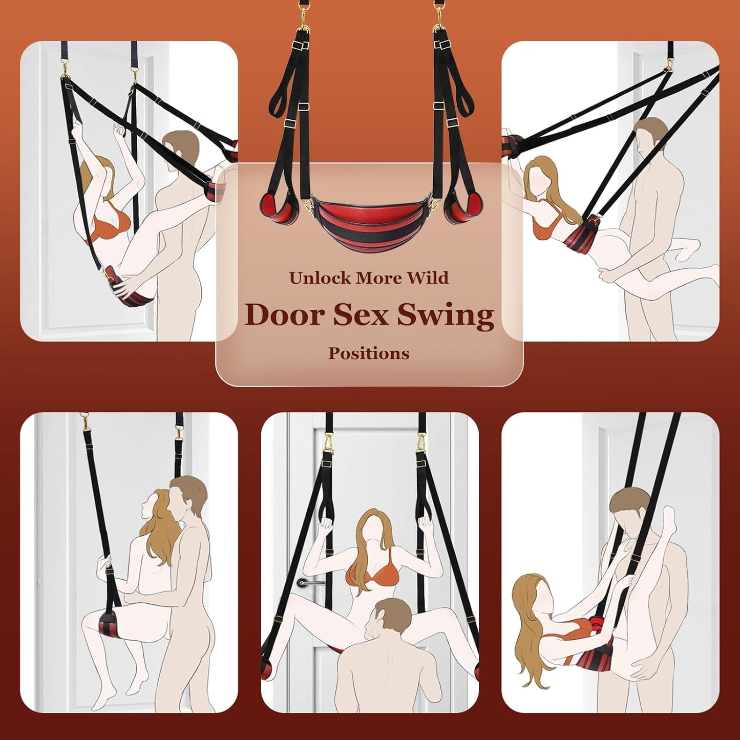 CrimsonLock Door & Thigh Restraints Sex Swing - Vixen | Nova Network