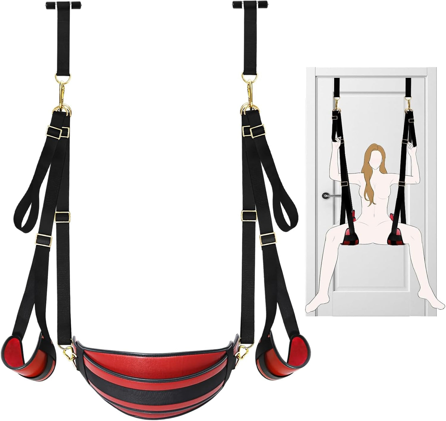 CrimsonLock Door & Thigh Restraints Sex Swing - Vixen | Nova Network