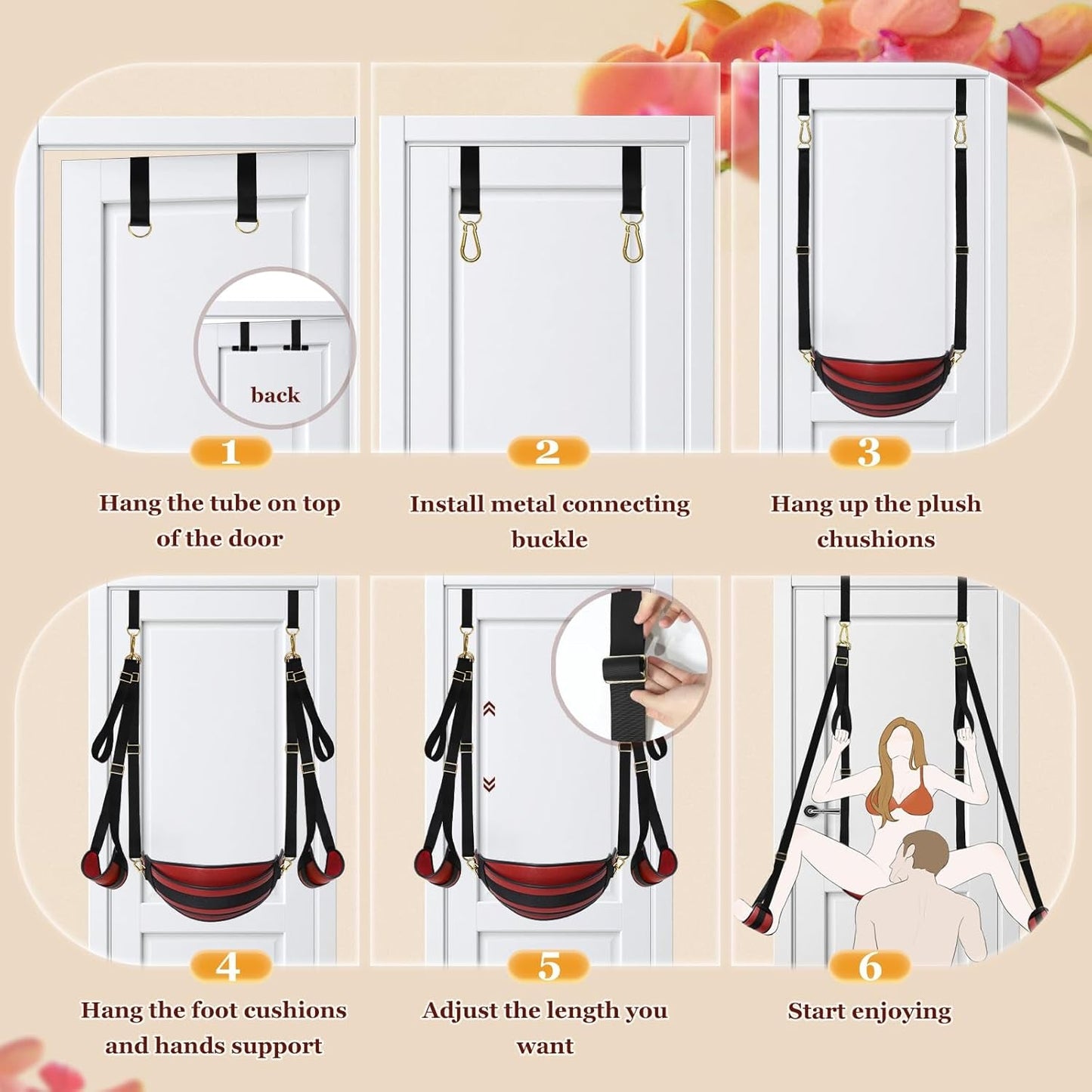 CrimsonLock Door & Thigh Restraints Sex Swing - Vixen | Nova Network