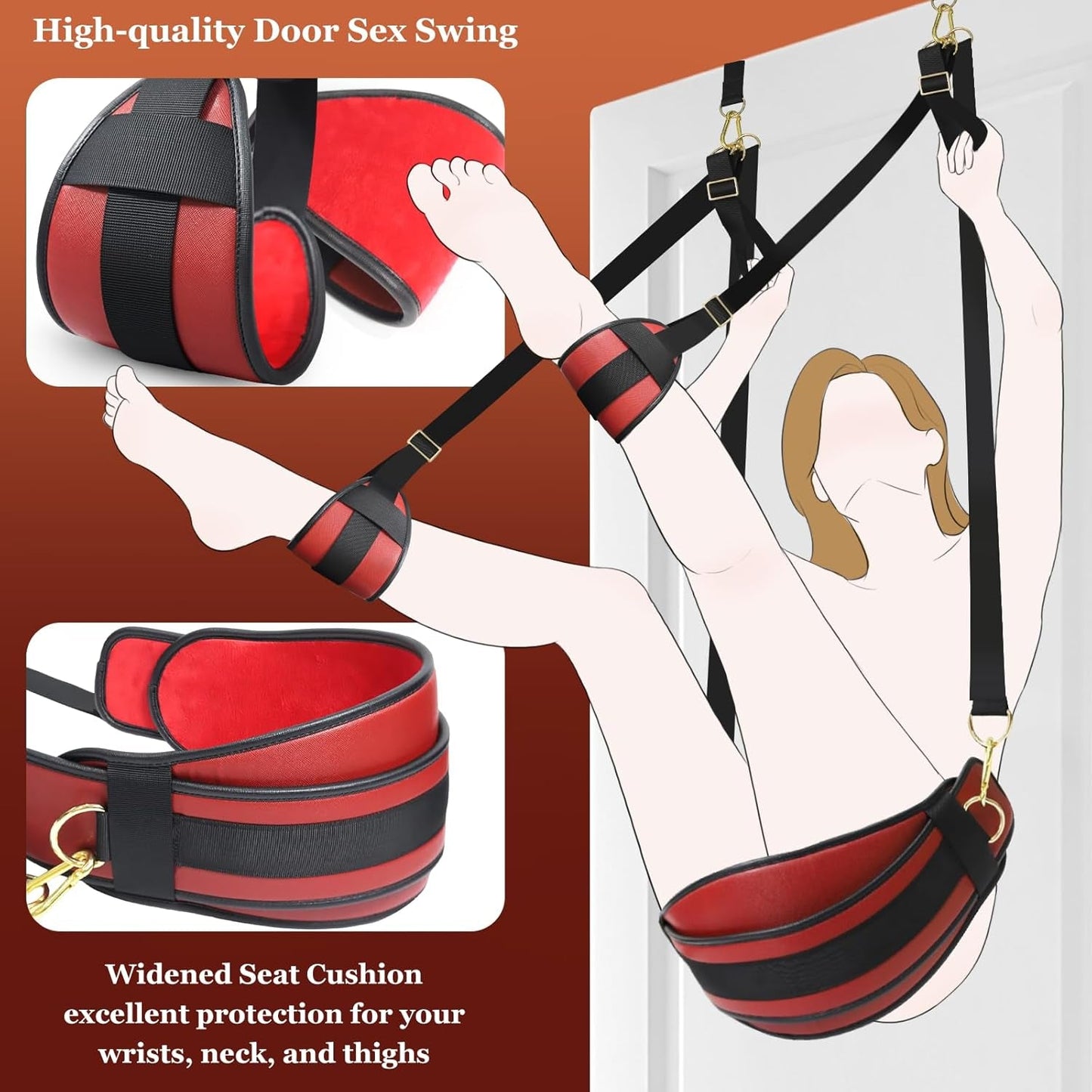 CrimsonLock Door & Thigh Restraints Sex Swing - Vixen | Nova Network