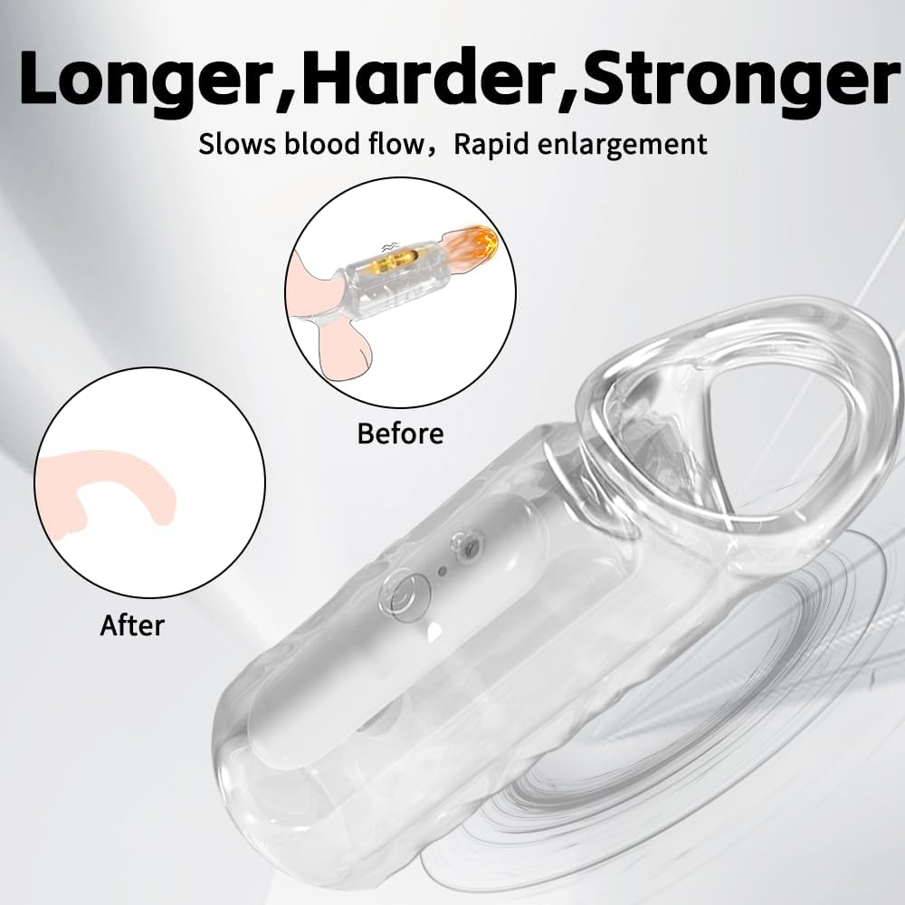 CrystalPulse Transparent Vibrating Penis Sleeve Ring - Vixen | Nova Network