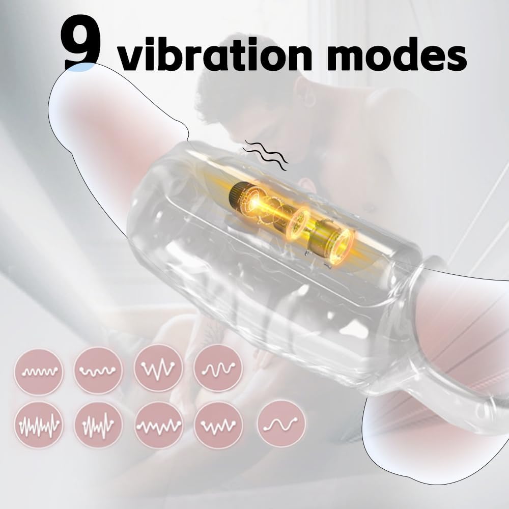 CrystalPulse Transparent Vibrating Penis Sleeve Ring - Vixen | Nova Network