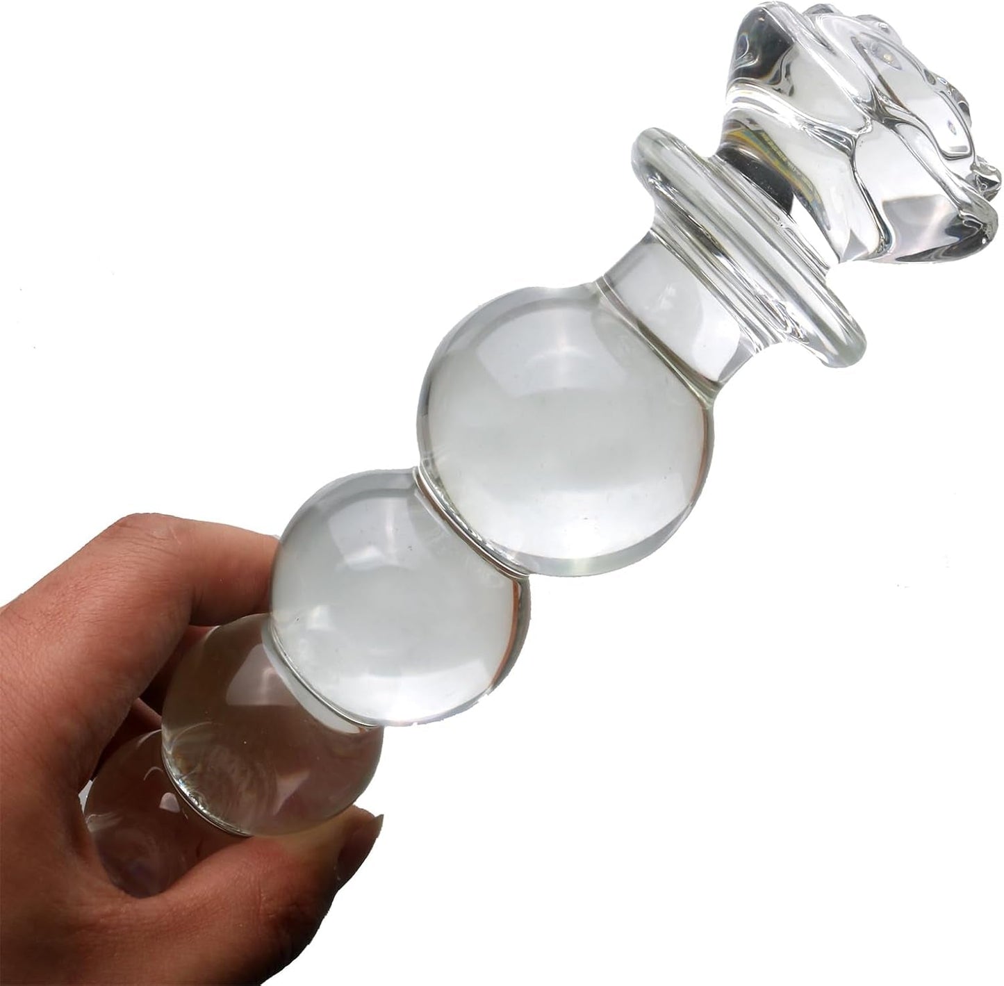 CrystalTrail Glass Beaded Anal Plug - Vixen | Nova Network