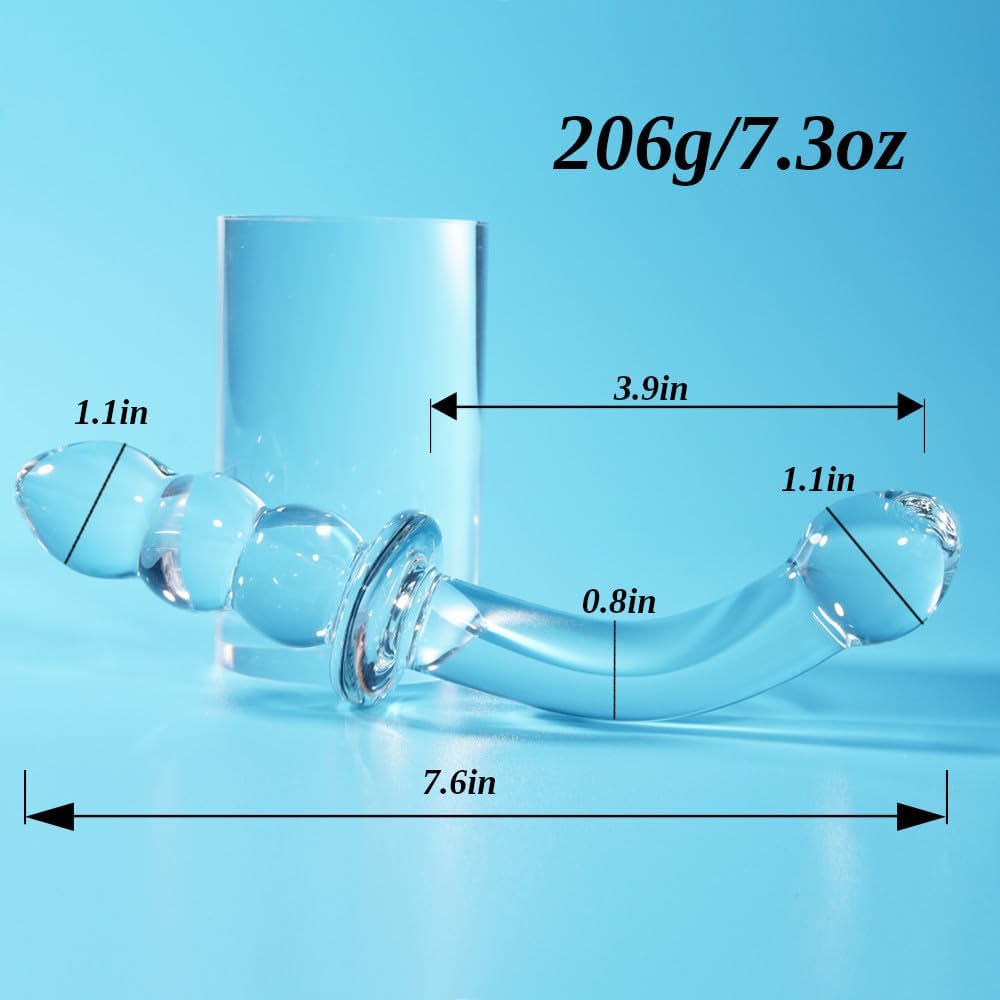 CurvePulse Dual Ended Glass Anal Wand - Vixen | Nova Network