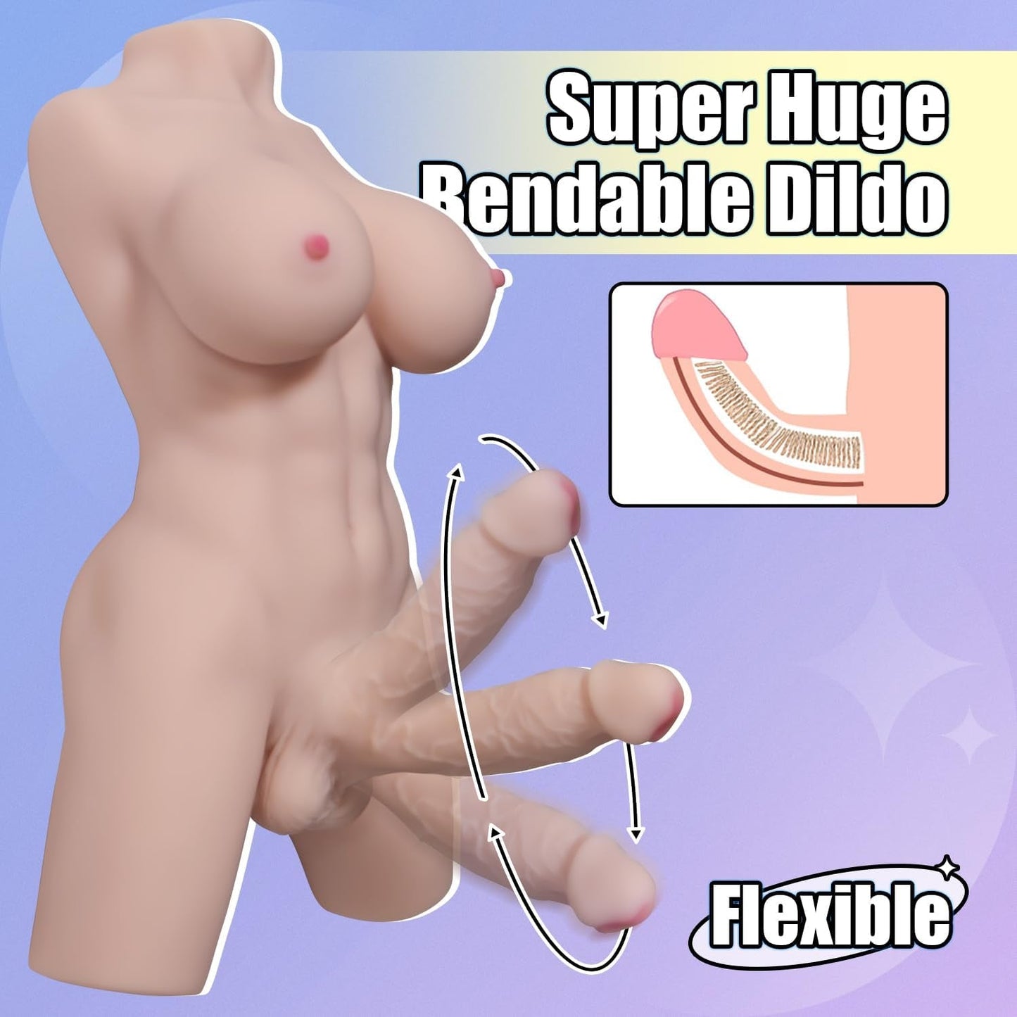 DahliaMF Trans Torso Sex Doll | Realistic Dildo & Skeleton - Vixen Adult Playroom
